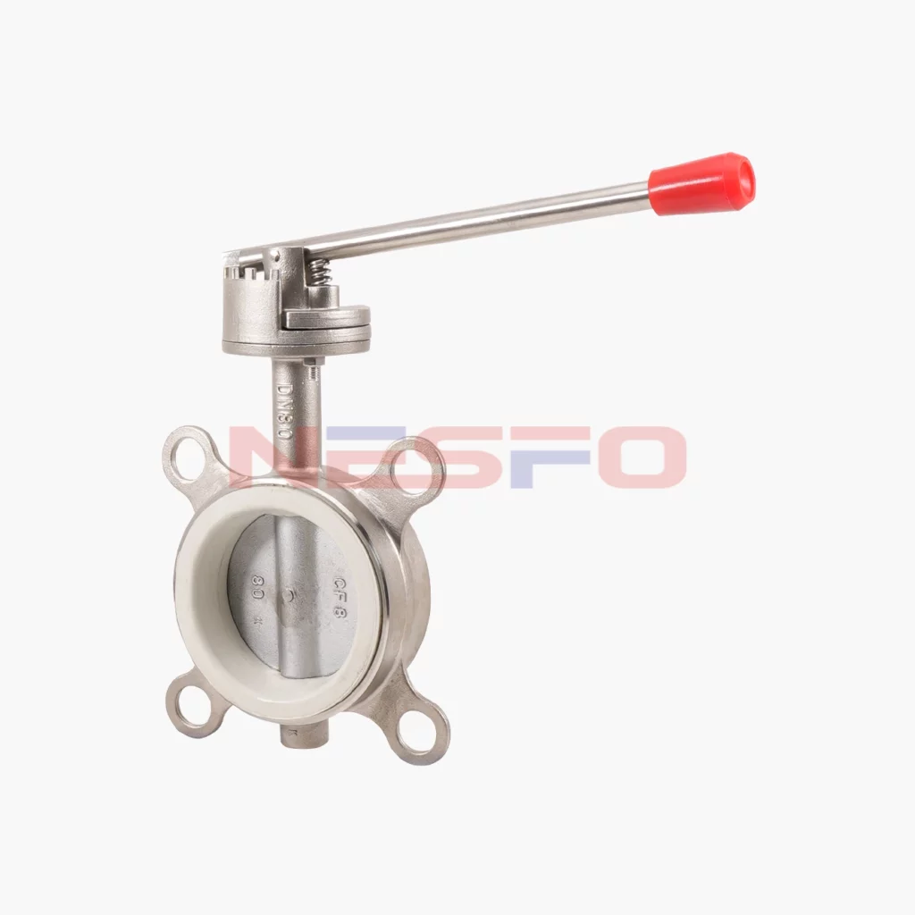 304不锈钢压杆式手柄对夹蝶阀 D71X-10P