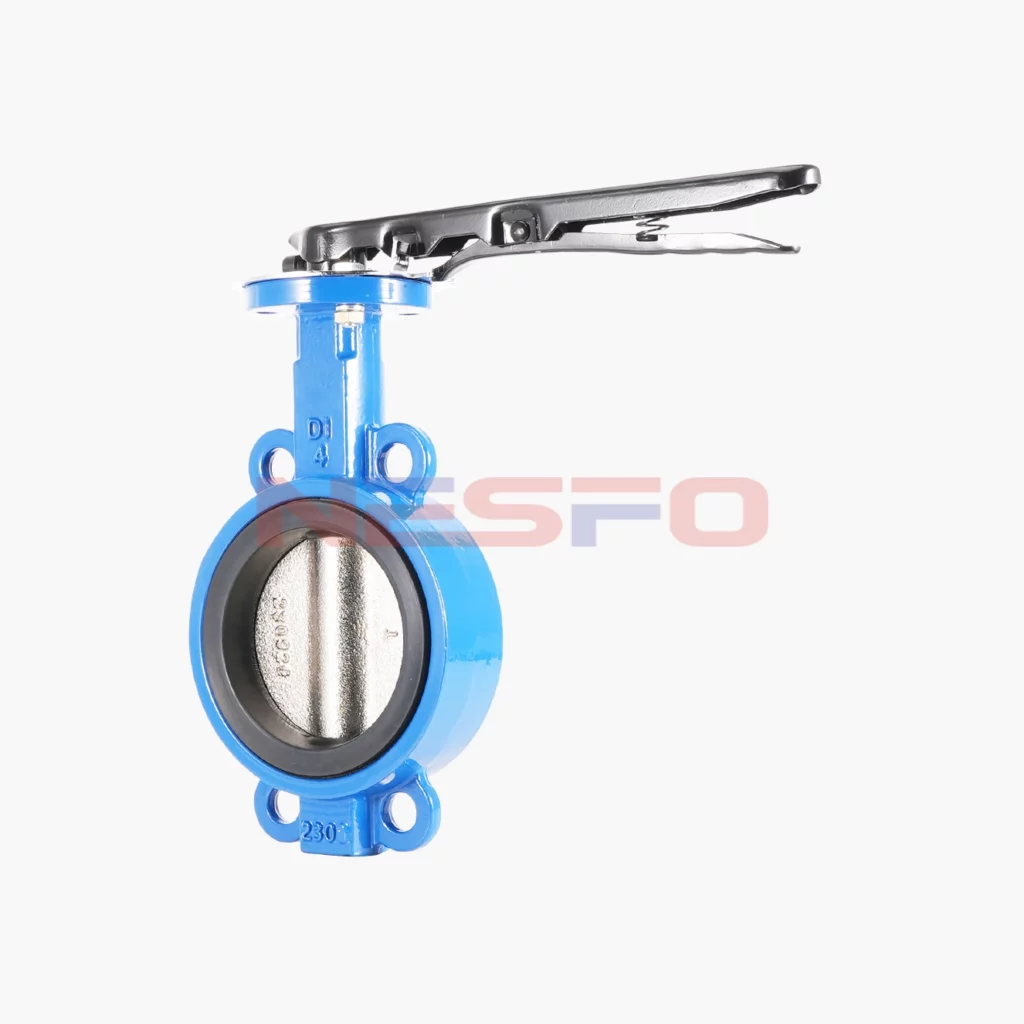 球墨铸铁手柄对夹蝶阀 D71X-16Q